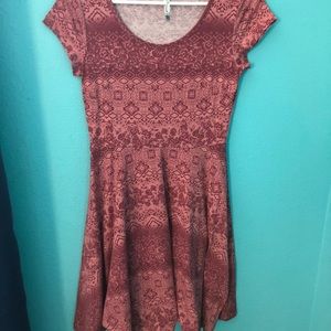 Pink Patterned Dress